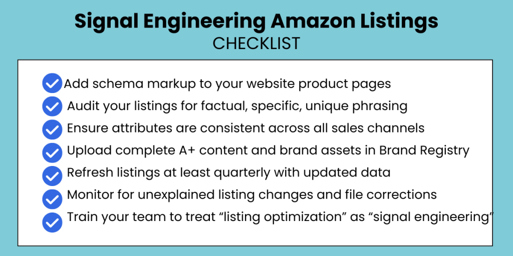 signal engineering amazon listings