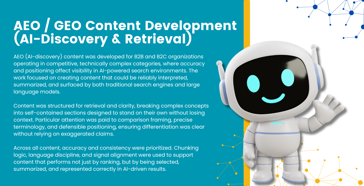 AI Retrival samples Christina ink AEO GEO content development Samples Christina Passmore