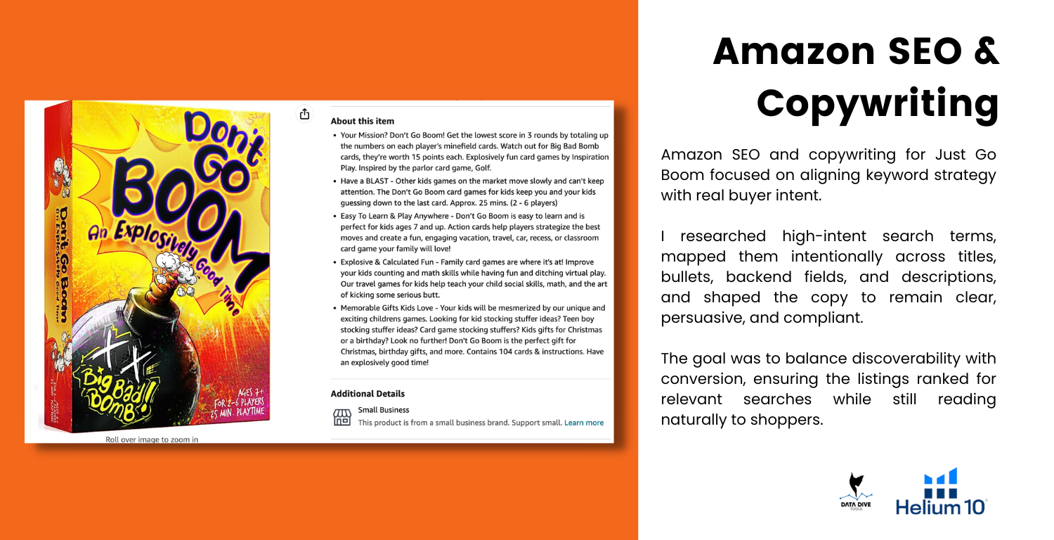 Amazon SEO & Copywriting Amazon SEO and Copywriting Sample Christina Passmore