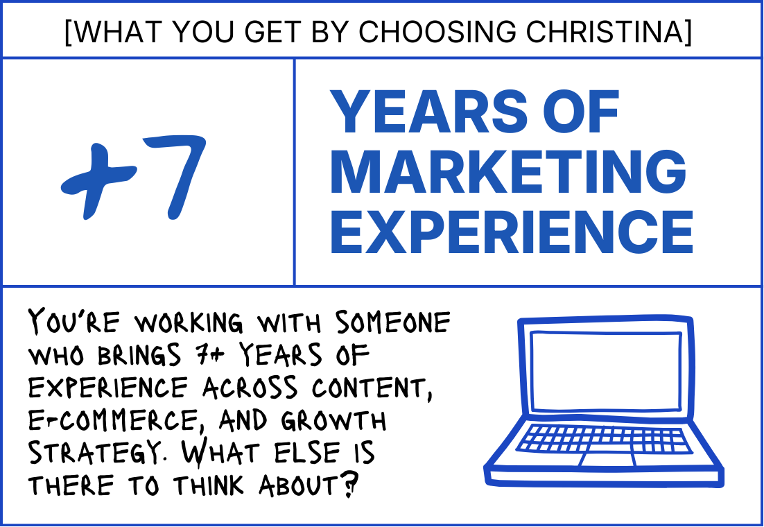content marketing expert christina passmore experience level