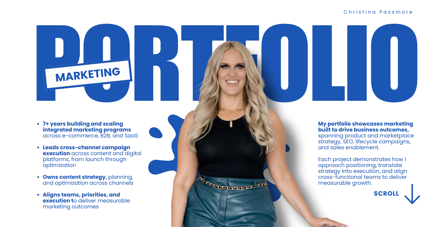 Christina Passmore Growth Marketer and Content Strategist Portfolio
