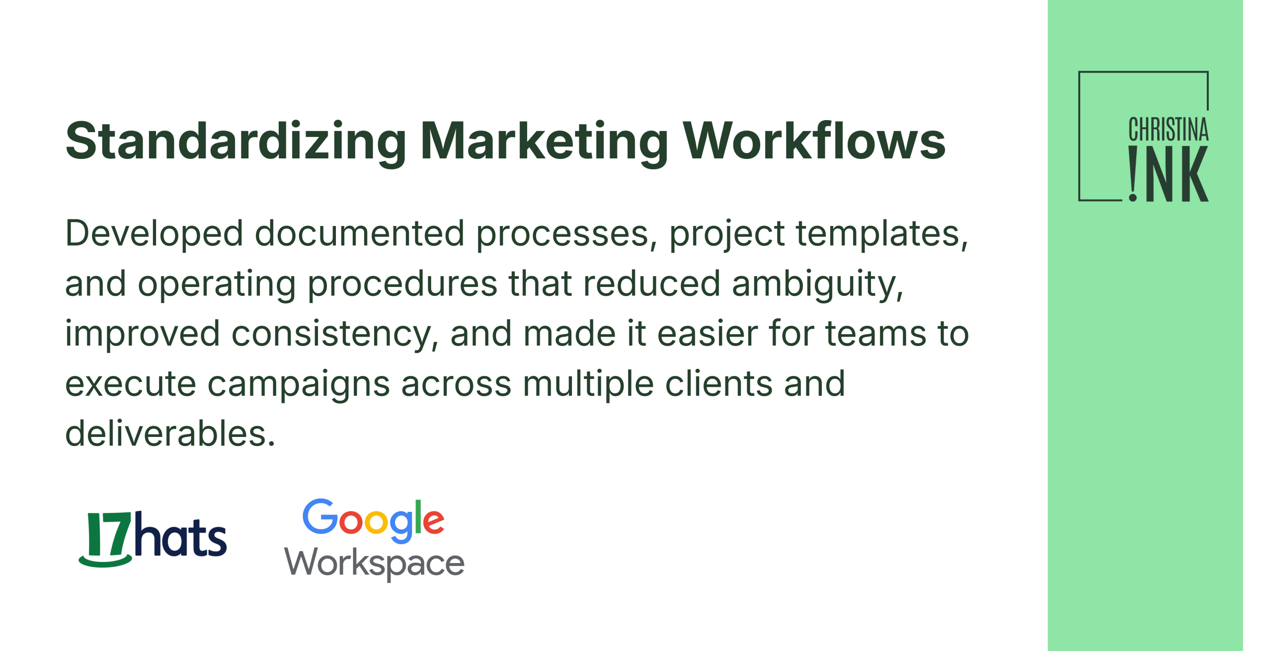 Marketing Operations and Workflows