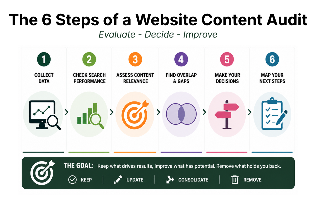 6 Step of a Website Content Strategy Audit