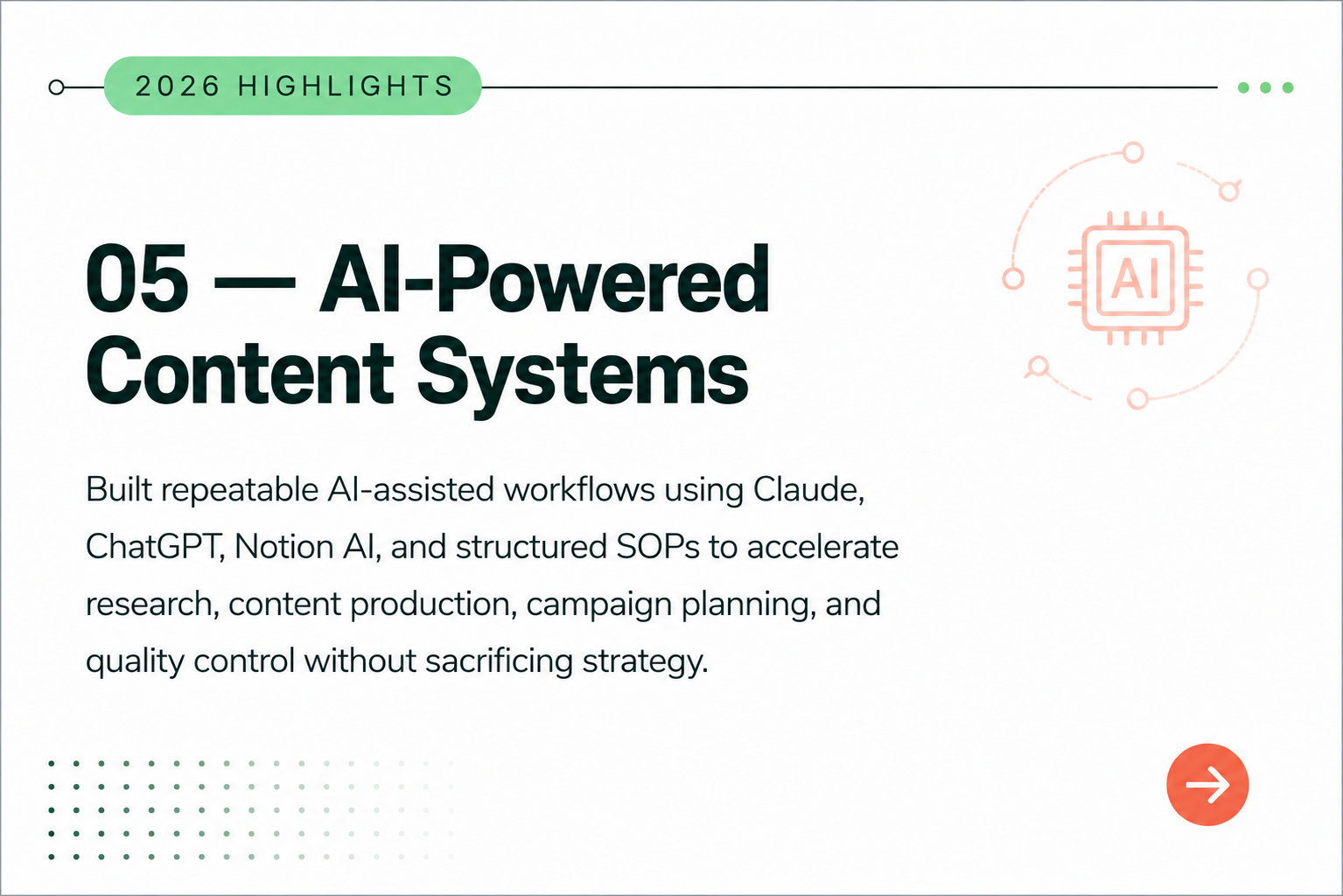 AI-powered content systems using Claude, ChatGPT and Notion AI