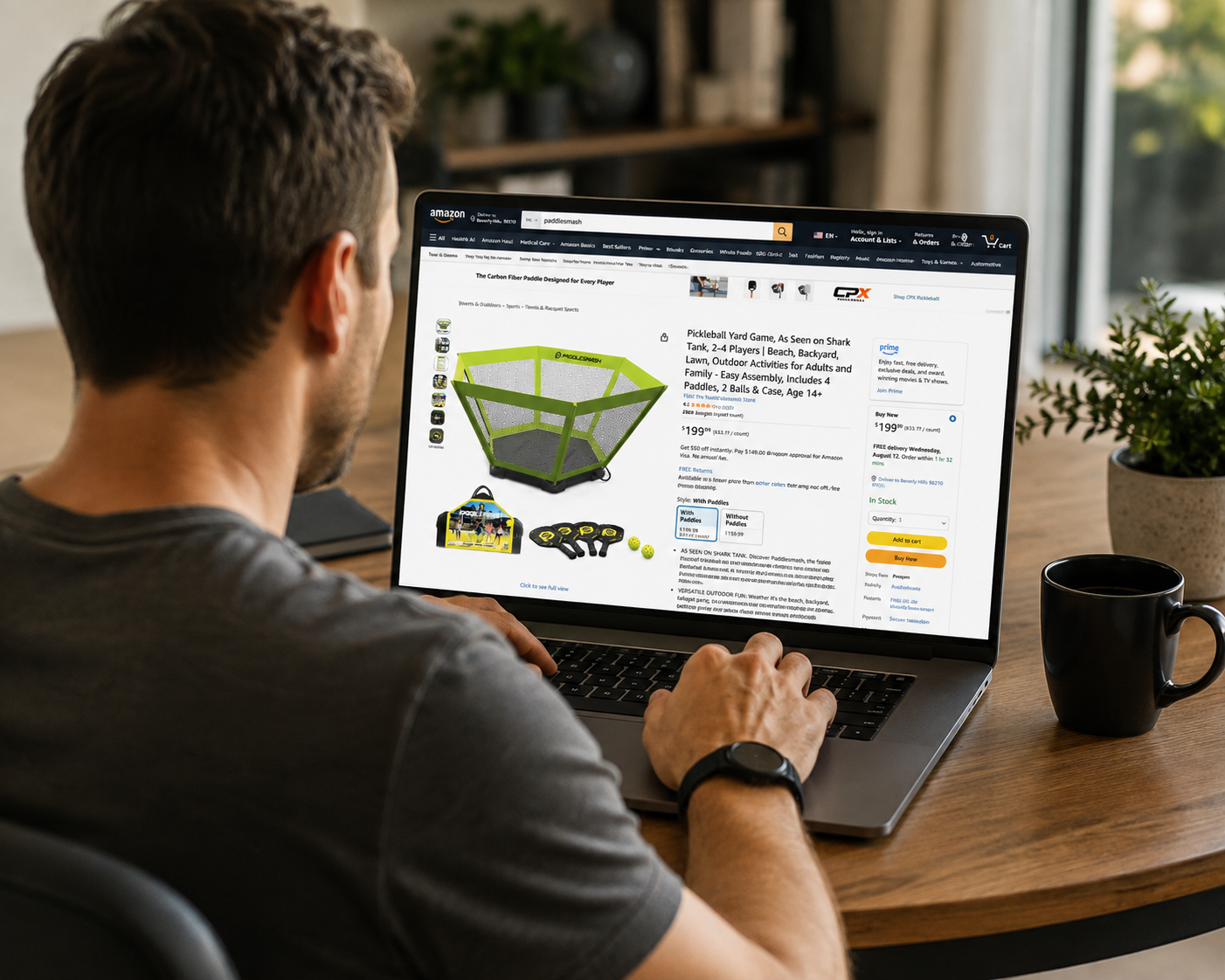 PaddleSmash Amazon listing before optimization